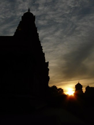 Sunset at Brihadeshwara temple, THanjavur